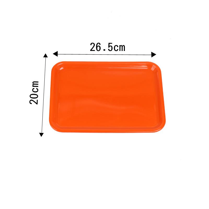 Melamine Orange Rectangle Rolling Tray - PuffingBird CA