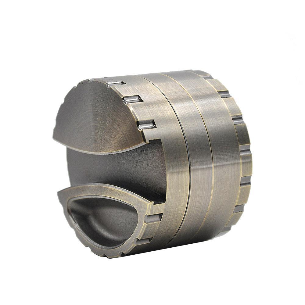 80mm 4 Layer Grinder With Ashtray & Joint/Paper Dispenser On Lid Aluminium - PuffingBird CA