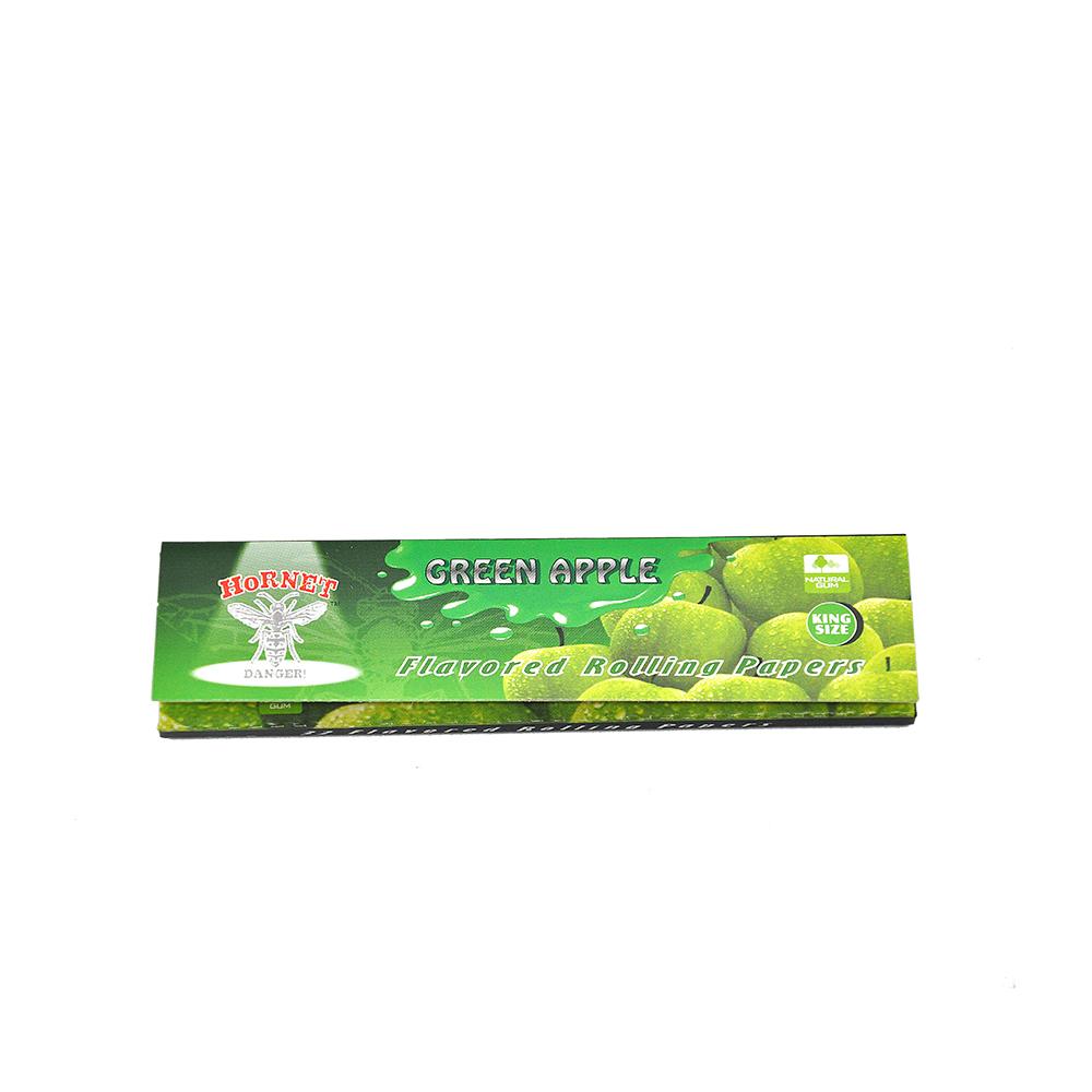 Hornet Kingsize Green Apple Flavored Rolling Paper 5 Booklets - PuffingBird CA
