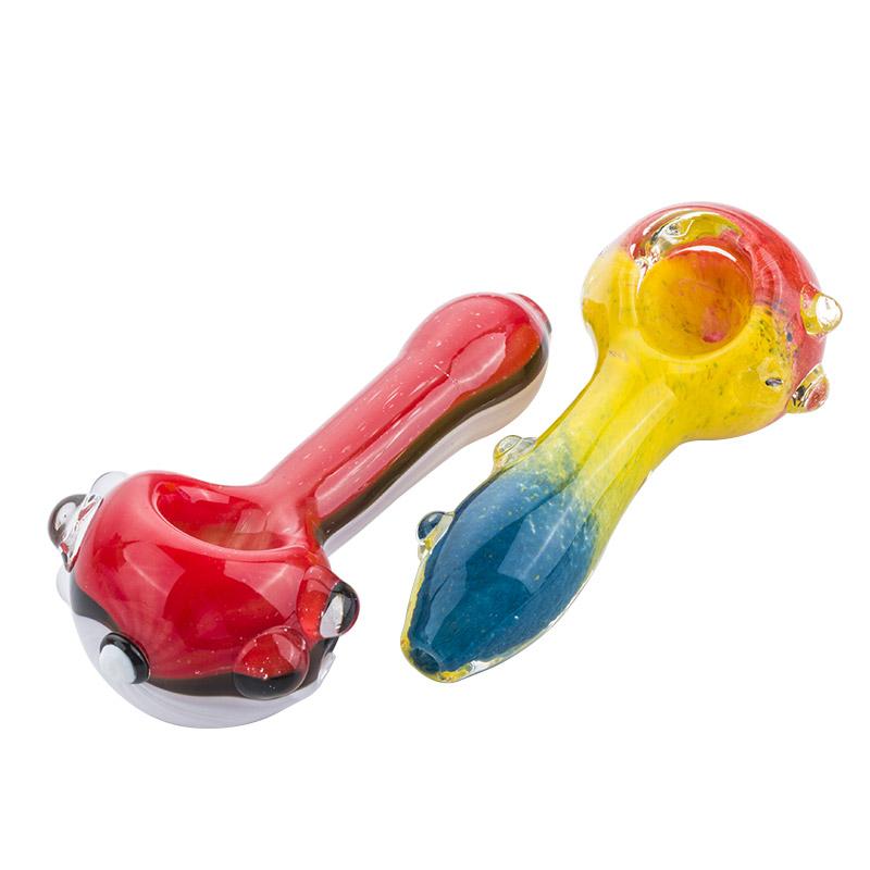 Pokemon Ball Spoon Pipe and Three-Toned Dichroic Glass Pipe Set - PuffingBird CA