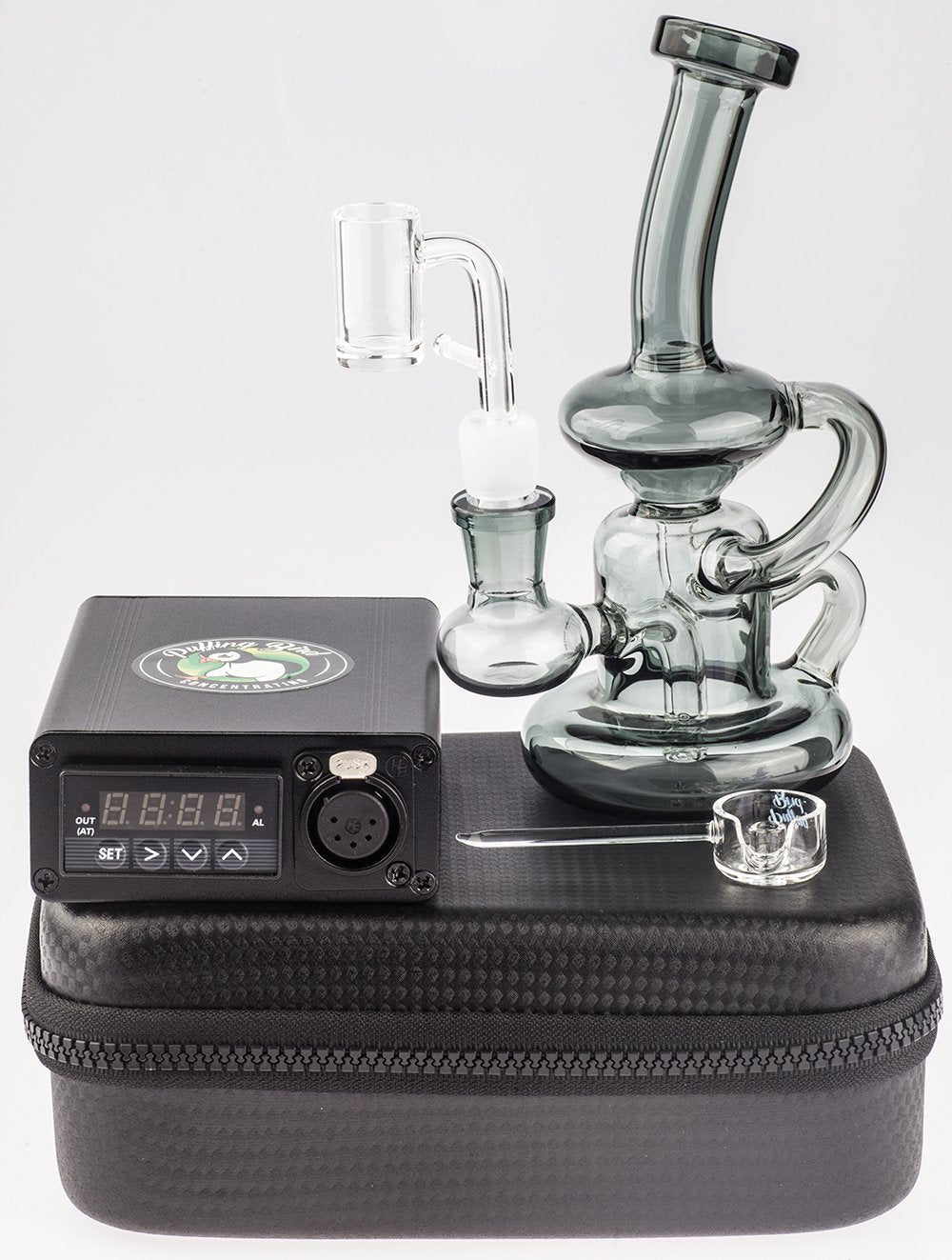 Quartz Enail W/ Grey Recycler Dab Rig Kit - PuffingBird CA