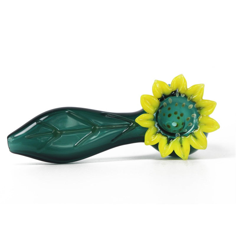 Sunflower Glass Novelty Pipe - PuffingBird CA