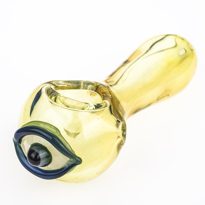 Eye Pattern Glass Spoon Pipe - PuffingBird CA