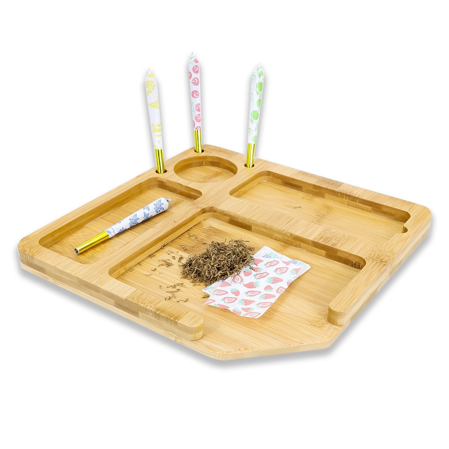 Wooden Cigarette Operation Panel Rolling Tray - PuffingBird CA
