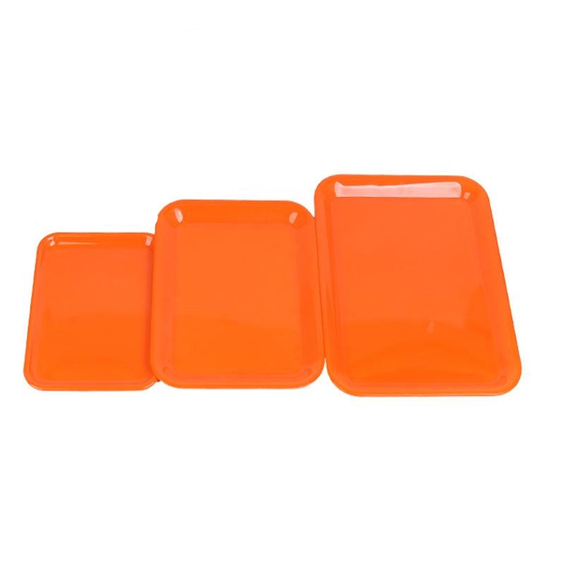 Melamine Orange Rectangle Rolling Tray - PuffingBird CA