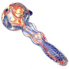 Fumed Glass Milli Spoon Pipe w/ Mini Maria Rings