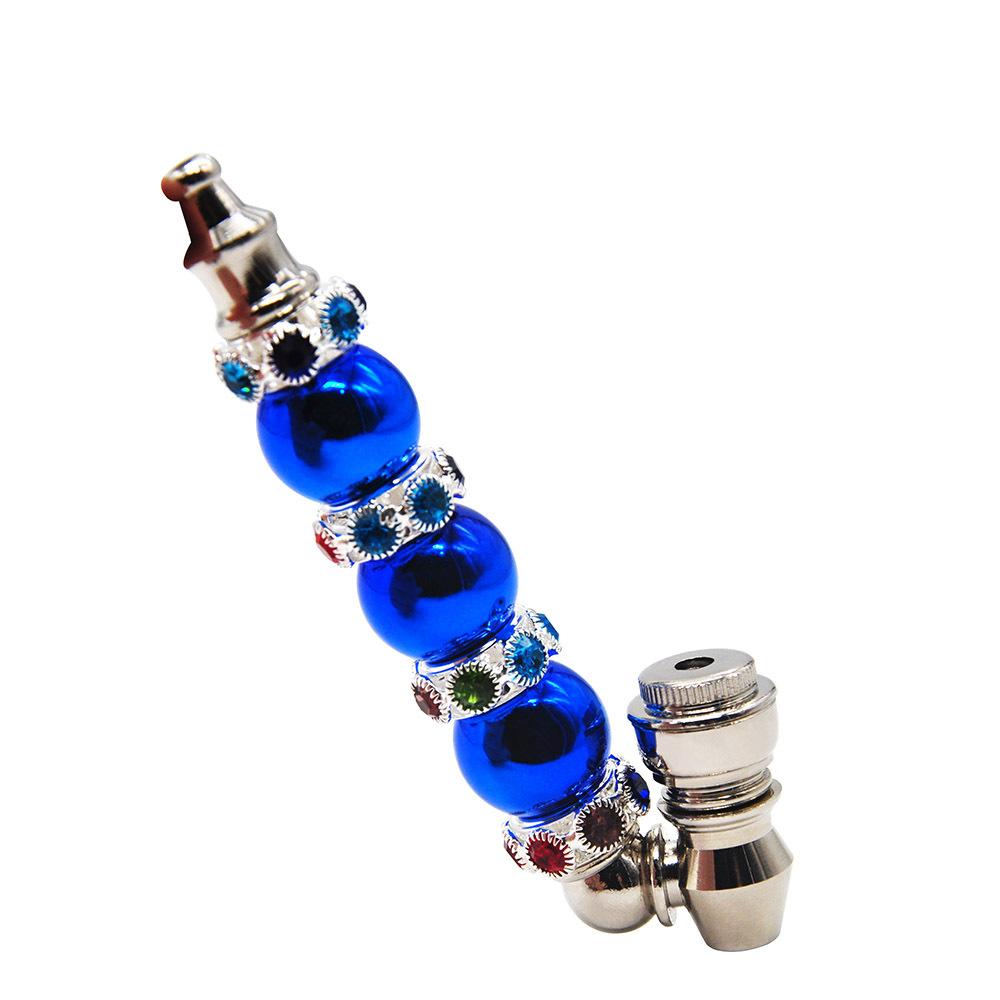 Blue Enamel Gem Metal Pipe - PuffingBird CA