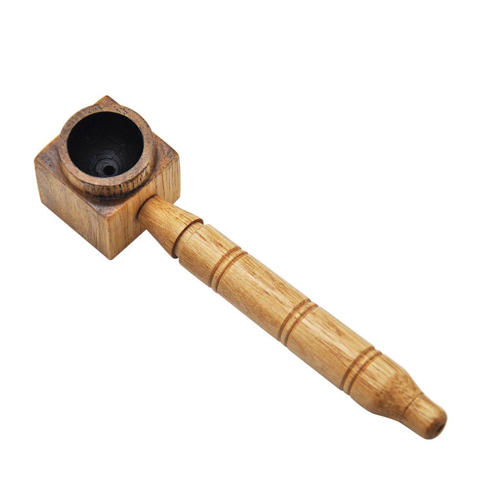 Square Smoking Wooden Pipe - PuffingBird CA