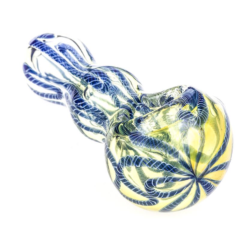 Fumed Glass Spoon Pipe w/ Maria Rings - PuffingBird CA