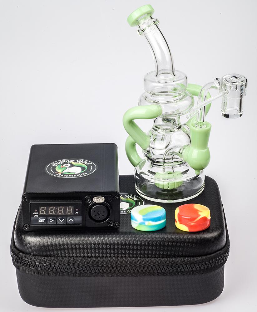 Quartz Enail W/ Recycler Showerhead Perc Dab Rig Bundle - PuffingBird CA
