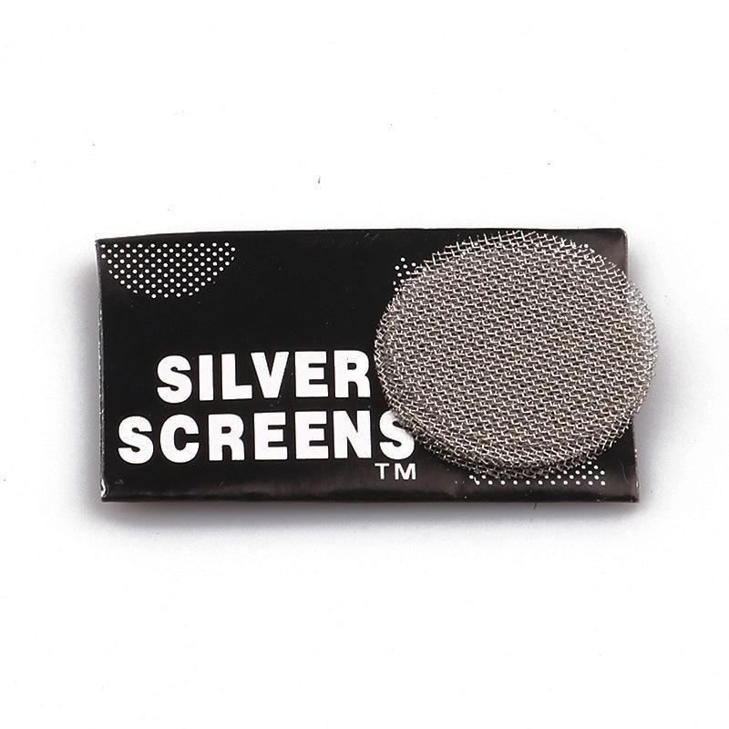 Silver Smoking Pipe and Bong Screen Filters - 100 Packs (5 Screens Each) - PuffingBird CA