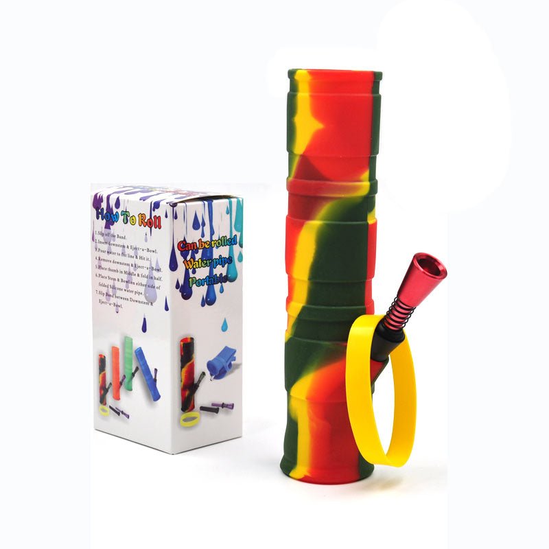 7.8“ Foldable Silicone Camouflage Bong - PuffingBird CA