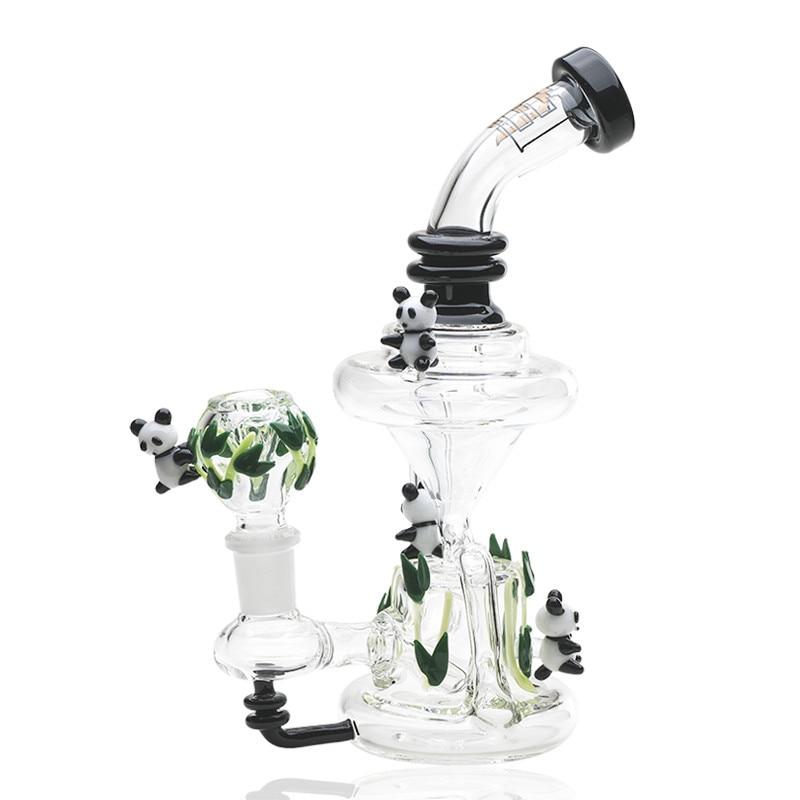 Empire Glassworks - Mini Recycler Climbing Pandas - PuffingBird CA