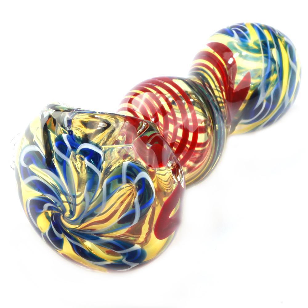 Mini Spiral Glass Spoon Pipe w/ Maria Rings - PuffingBird CA