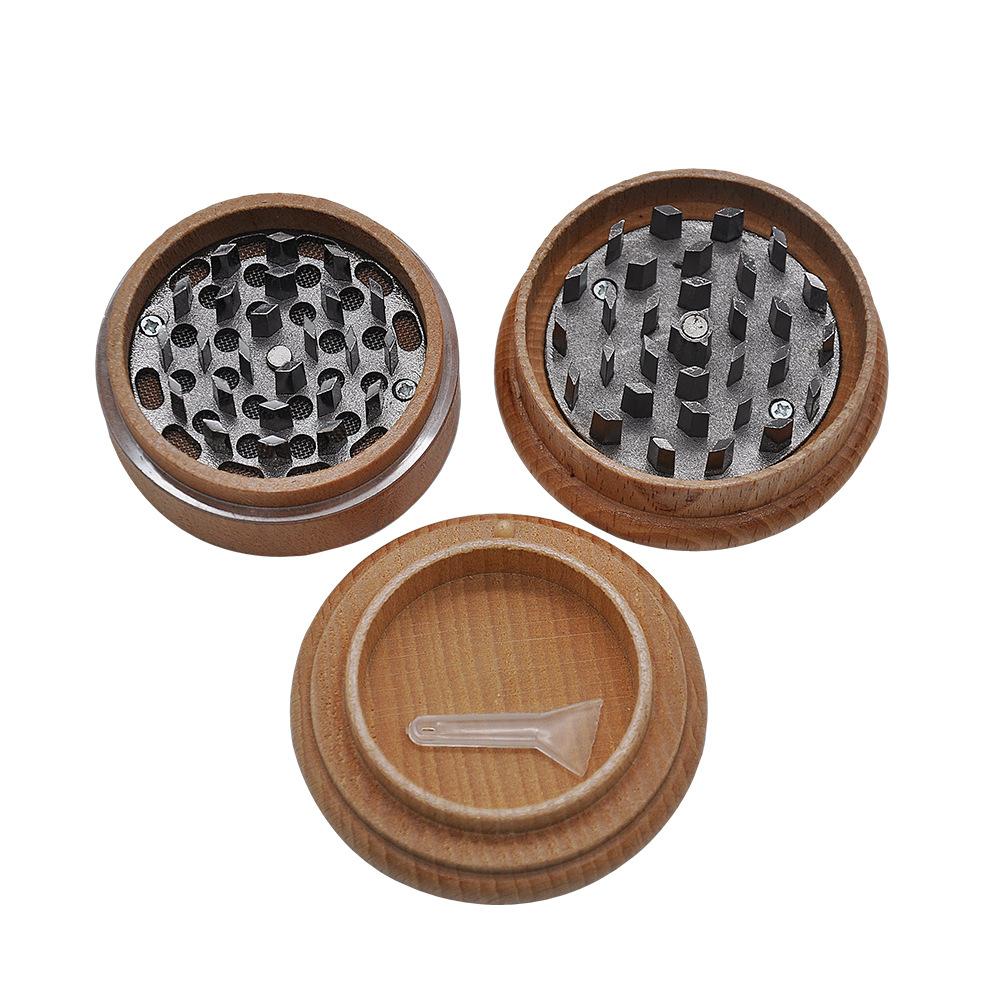 Wooden Casing Novelty Herb Grinder 63mm 3 Layer - PuffingBird CA