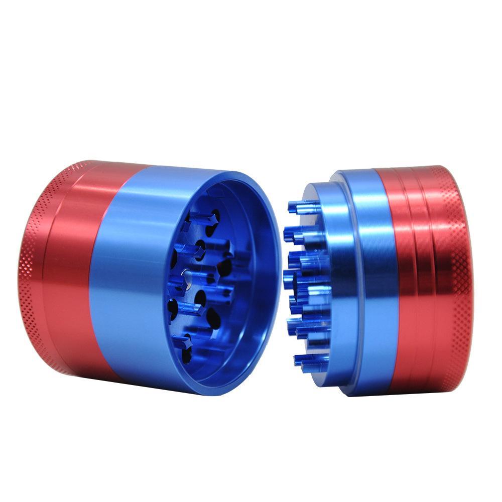 Mixed Color Design Aluminium Heavy Duty Herb Grinder With Storage 5 Layer 50MM (2 Color) - PuffingBird CA