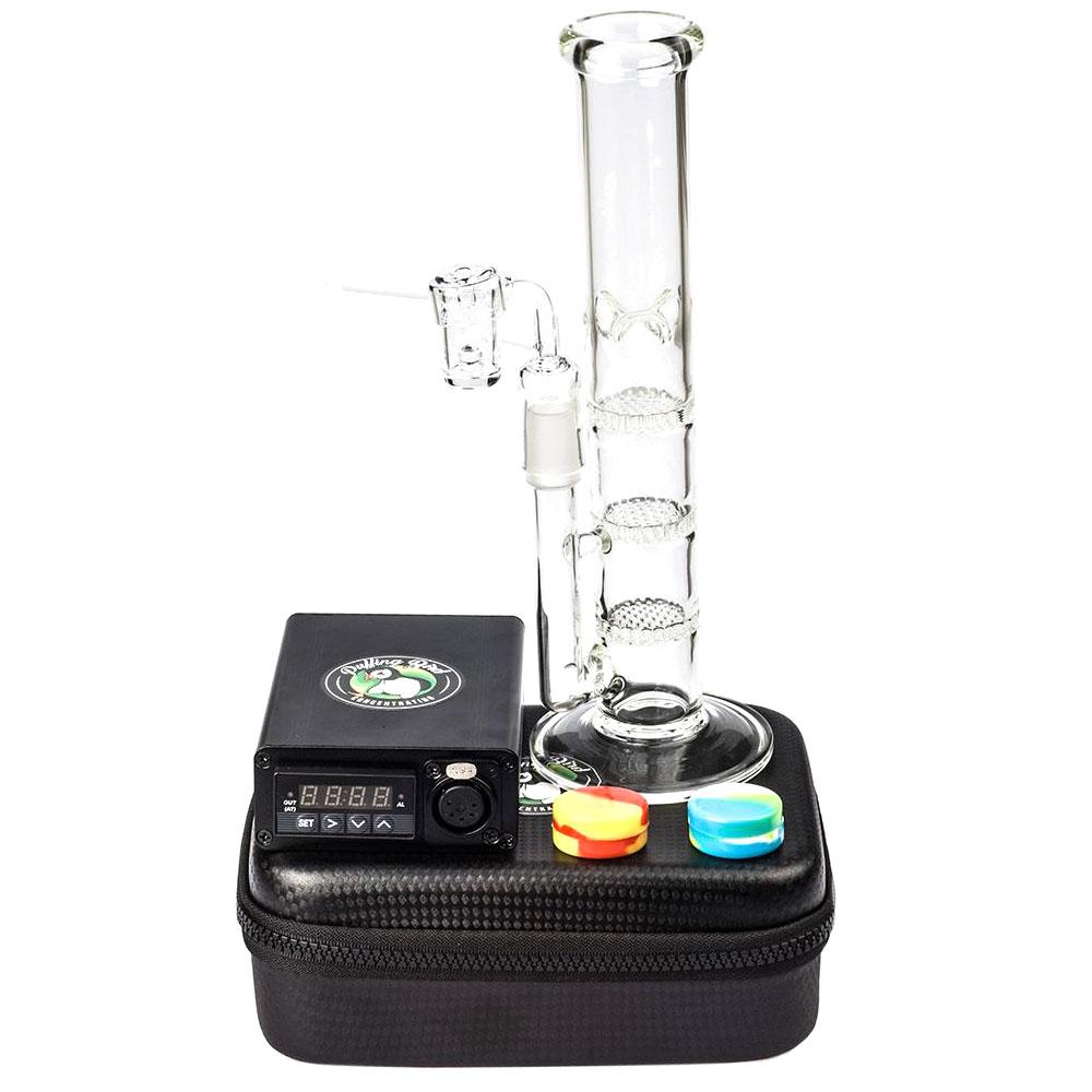 Quartz Enail W/ Honeycomb Perc Dab Rig Bundle - PuffingBird CA