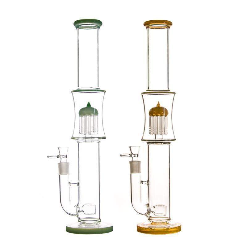 16 inch Bong with Flower of Life perc to Arm tree perc 18.8mm - PuffingBird CA