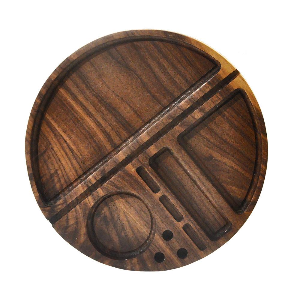 Walnut Solid Wood Cigarette Rolling Tray - PuffingBird CA