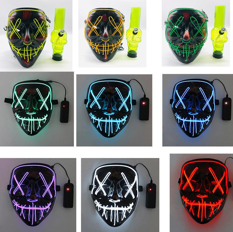 Colorful Gas Mask Bong w/ Acrylic Water Pipe - PuffingBird CA