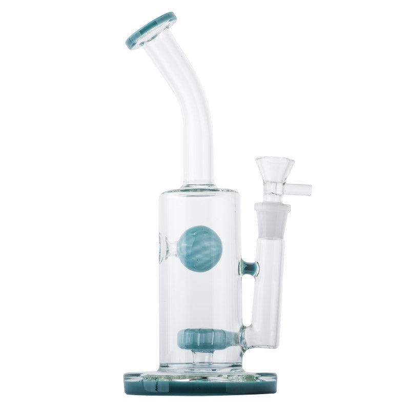9.4″ Slitted Perc Dab Rig With Blue Ball Inside - PuffingBird CA