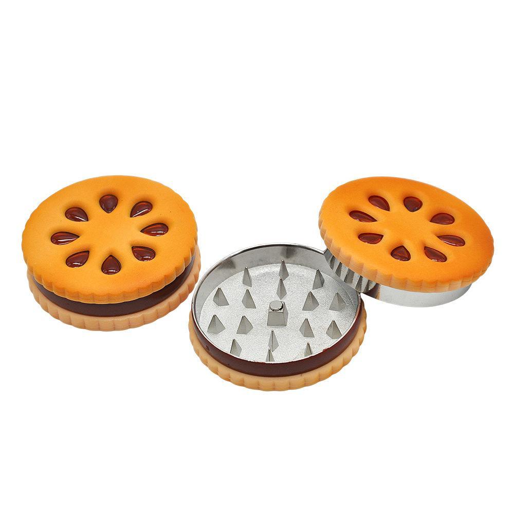 Biscuit Shape Stealthy Novelty Herb Grinder 2 Layer 56MM - PuffingBird CA
