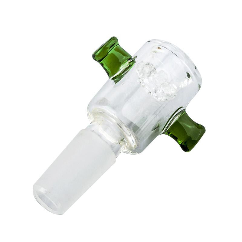 14mm Male Bong Bowl With Green Handles - PuffingBird CA