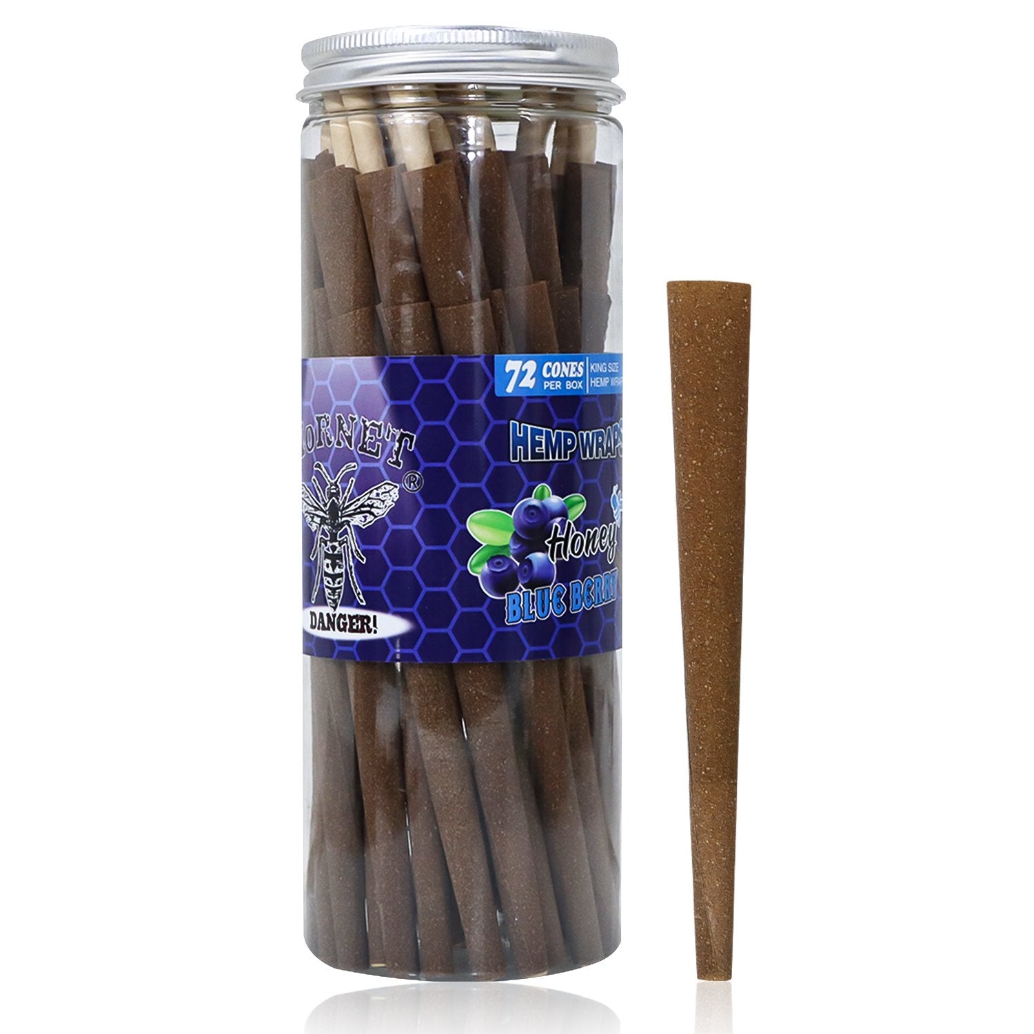 Blueberry Flavored Brown Cigar Skin Pre-Rolled Cones - Pack of 72 - PuffingBird CA