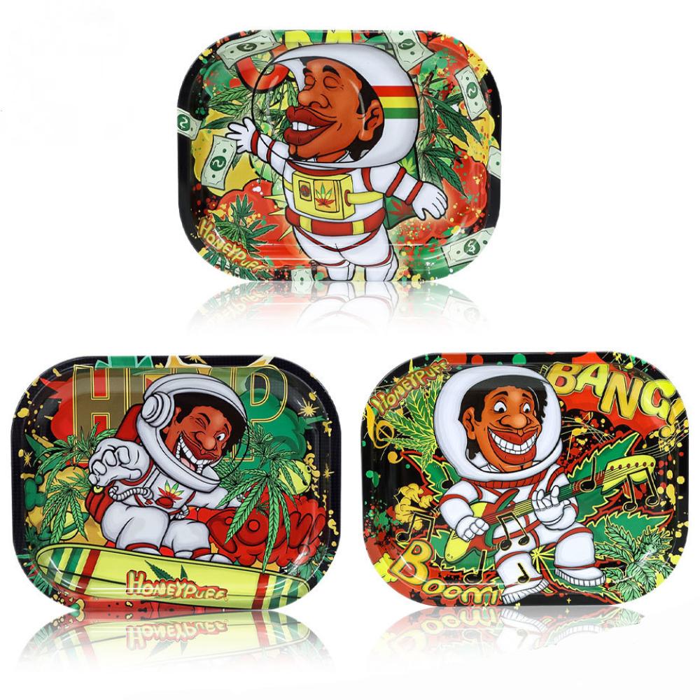 Honeypuff Metal Cigarette Panel Rolling Tray - PuffingBird CA